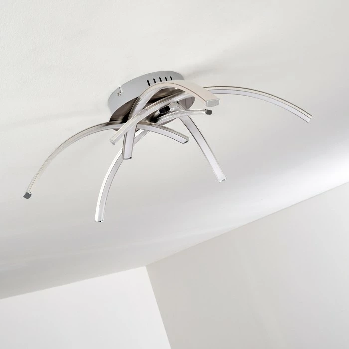 Hofstein Wikon Deckenleuchte LED Nickel-Matt, 5-flammig – Bild 22