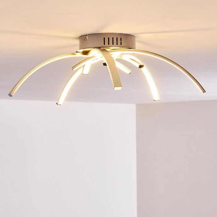 Hofstein Wikon Deckenleuchte LED Nickel-Matt, 5-flammig – Bild 8