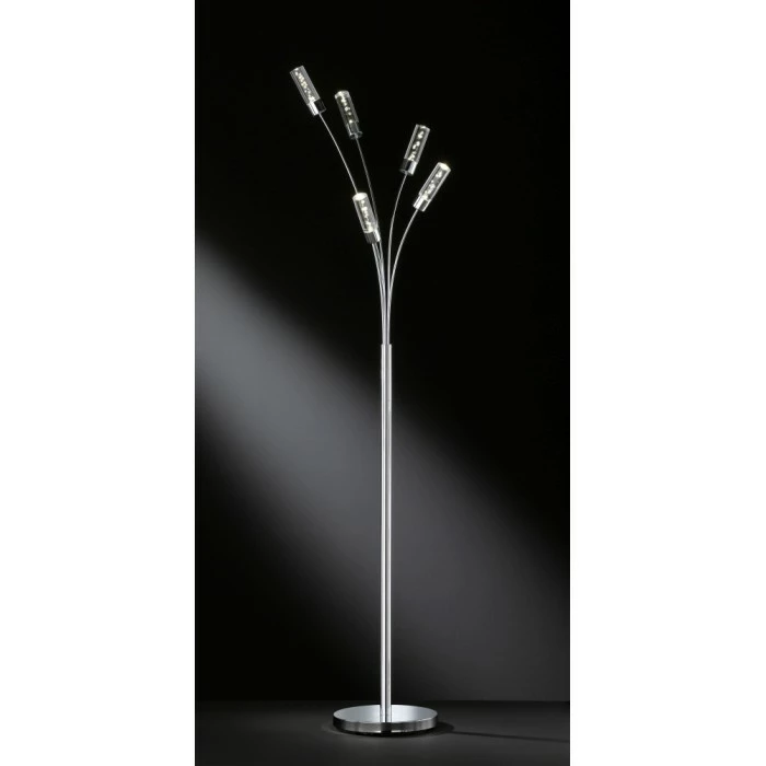 Wofi Leuchten Wofi MIDU Stehlampe LED Chrom, 5-flammig â Bild 3