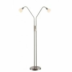 Wofi Leuchten Wofi NOIS Standleuchte LED Nickel-Matt, 2-flammig