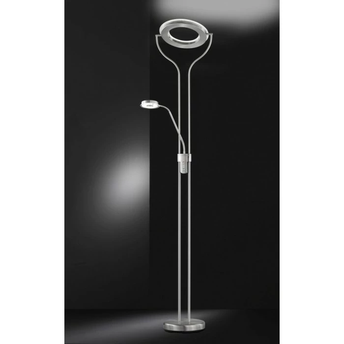 Wofi Leuchten Wofi REMY Deckenfluter LED Nickel-Matt, 2-flammig