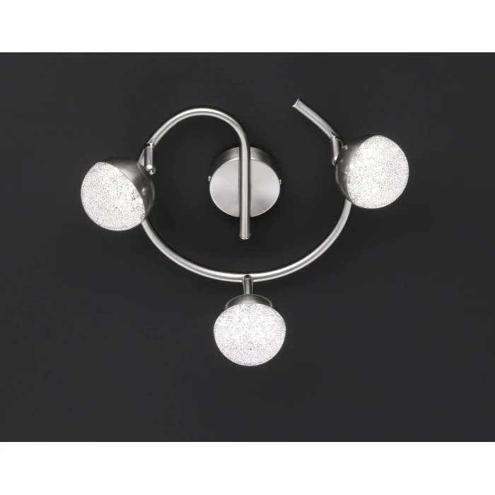 Wofi Leuchten Wofi SANAN Deckenleuchte LED Nickel-Matt, 3-flammig