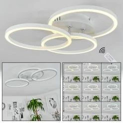 Hofstein Xena Deckenleuchte LED Wei&szlig;, 1-flammig, Fernbedienung