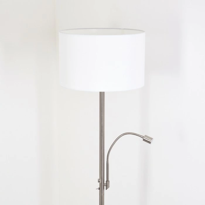 Hofstein Yuruyacu Stehleuchte LED Nickel-Matt, 2-flammig – Bild 8