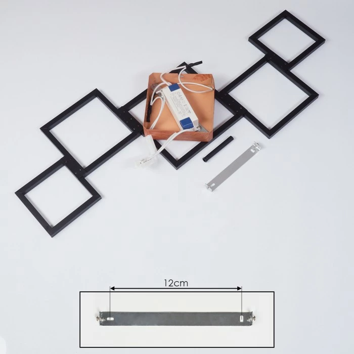 Hofstein Zocca Deckenleuchte LED Braun, Holz dunkel, 1-flammig – Bild 5