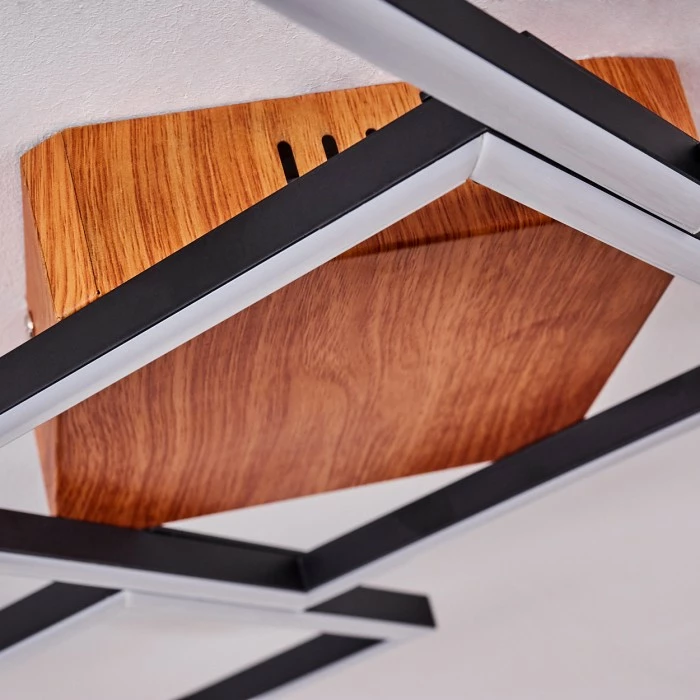 Hofstein Zocca Deckenleuchte LED Braun, Holz dunkel, 1-flammig – Bild 6