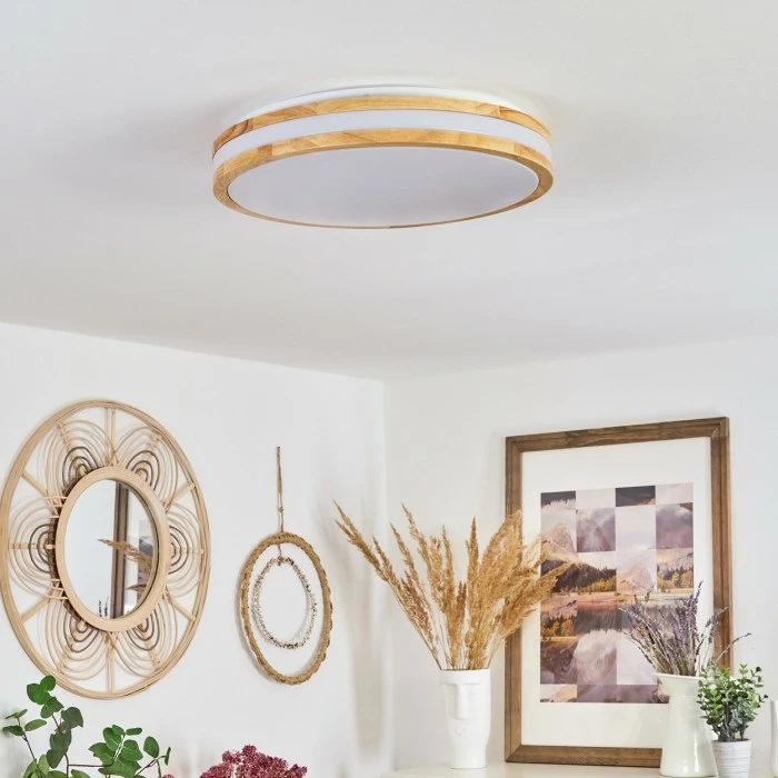 Hofstein Zurzach Deckenleuchte LED Weiß, Naturfarben, 1-flammig – Bild 2