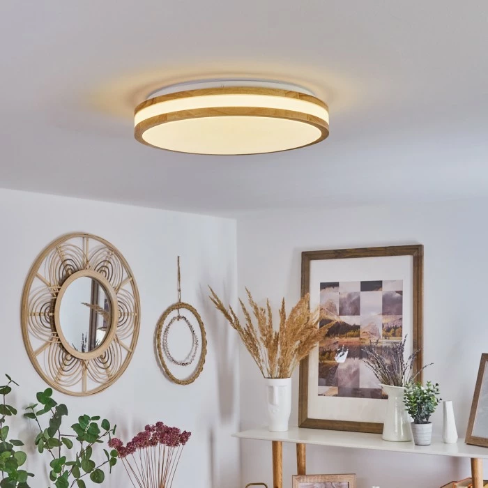 Hofstein Zurzach Deckenleuchte LED Weiß, Naturfarben, 1-flammig – Bild 7